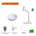 Ver imagem 3 de Kit Cuba R30 com Torneira Link 1062 Metal e Válvula Click 1 Polegada e Meia e Sifão Pvc e Flexível C