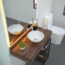 Ver imagem 1 de Kit Cuba R30 com Torneira Link 1062 Metal e Válvula Click 1 Polegada e Meia e Sifão Pvc e Flexível C