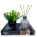 Ver imagem 1 de Decoração sala livro fake + vaso preto + difusor de vidro