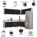 Ver imagem 3 de Armário de Cozinha Modulado de Canto 7 Peças Cp23 Balcão com Tampo Branco/preto - Lumil Lumil Móveis