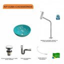 Ver imagem 3 de Kit Cuba R30 com Torneira Link 1062 Metal e Válvula Click 1 Polegada e Meia e Sifão Cromado e Flexív