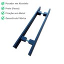 Ver imagem 2 de Puxador Duplo 4cm X 1cm Preto Fosco Loja da Indústria 400mm X 300mm