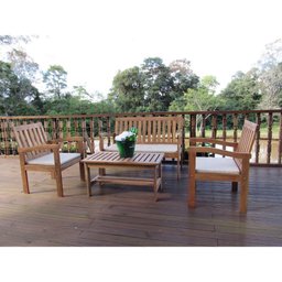 Conjunto Jardim em Madeira Rustic - Bege - 2