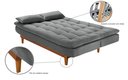 Ver imagem 5 de Sofá Cama Dubai Madero Reclinável 3 Lugares Suede Cinza 380 Império