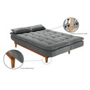 Ver imagem 5 de Sofá Cama Dubai Madero Reclinável 3 Lugares Suede Cinza 380 Império