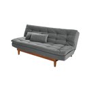 Ver imagem 2 de Sofá Cama Dubai Madero Reclinável 3 Lugares Suede Cinza 380 Império