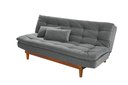 Ver imagem 2 de Sofá Cama Dubai Madero Reclinável 3 Lugares Suede Cinza 380 Império
