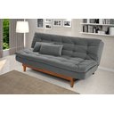 Ver imagem 1 de Sofá Cama Dubai Madero Reclinável 3 Lugares Suede Cinza 380 Império