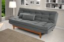 Ver imagem 1 de Sofá Cama Dubai Madero Reclinável 3 Lugares Suede Cinza 380 Império