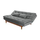 Ver imagem 3 de Sofá Cama Dubai Madero Reclinável 3 Lugares Suede Cinza 380 Império
