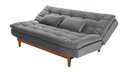 Ver imagem 3 de Sofá Cama Dubai Madero Reclinável 3 Lugares Suede Cinza 380 Império