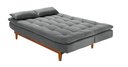 Ver imagem 4 de Sofá Cama Dubai Madero Reclinável 3 Lugares Suede Cinza 380 Império