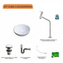 Ver imagem 3 de Kit Cuba R30 com Torneira Link 1062 Metal e Válvula Click 1 Polegada e Meia e Sifão Cromado e Flexív