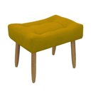 Ver imagem 1 de Puff Banqueta Decorativo Pés Madeira Amarelo