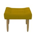 Ver imagem 3 de Puff Banqueta Decorativo Pés Madeira Amarelo