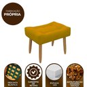 Ver imagem 6 de Puff Banqueta Decorativo Pés Madeira Amarelo