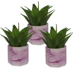 Kit 3 Porta Vaso e Velas Octógono Decoração Roxo - 1