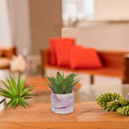 Kit 3 Porta Vaso e Velas Octógono Decoração Roxo - 4