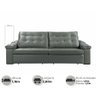 Sofá Retrátil Reclinável Houston 2,8m Csr Studio Veludo Grafite - 3