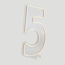 Ver imagem 5 de Painel Luminoso Letreiro Criativo Número 5 - Neon Led Branco
