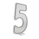 Ver imagem 4 de Painel Luminoso Letreiro Criativo Número 5 - Neon Led Branco