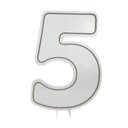 Ver imagem 2 de Painel Luminoso Letreiro Criativo Número 5 - Neon Led Branco