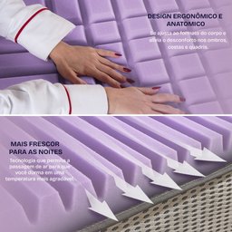 Pillow Top Casal Anatomic High Resilience Espuma Premium Bf Colchões - 5