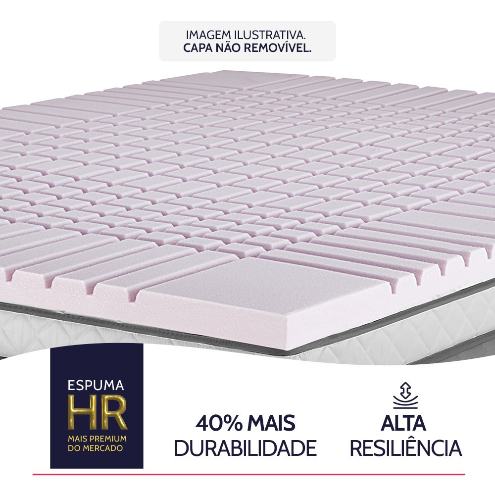 Pillow Top Casal Anatomic High Resilience Espuma Premium Bf Colchões - 6