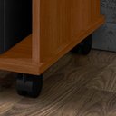 Ver imagem 3 de Escrivaninha Office Studio Lukaliam com Rodízios Gaveta Puxadores Cromados:jequitiba