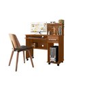 Ver imagem 2 de Escrivaninha Office Studio Lukaliam com Rodízios Gaveta Puxadores Cromados:jequitiba