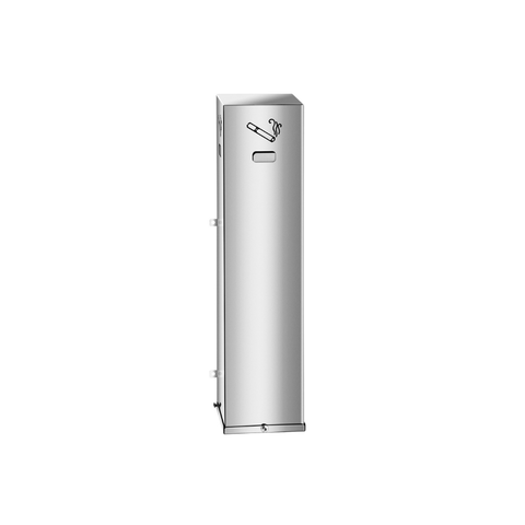 Bituqueira Slim Parede Quadrada em Aço Inox Ecobin