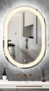Ver imagem 3 de Espelho Jateado Oval Iluminado com Led Quente Touch 100x60cm