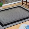 Tapete para Sala 1,50m X 2,00m Sisal Antiderrapante sem Pelo Lâncer - 587 Preto/cinza - 1