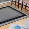 Tapete para Sala 1,50m X 2,00m Sisal Antiderrapante sem Pelo Lâncer - 587 Preto/cinza - 3
