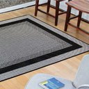 Ver imagem 3 de Tapete para Sala 1,50m X 2,00m Sisal Antiderrapante sem Pelo Lâncer - 587 Preto/cinza
