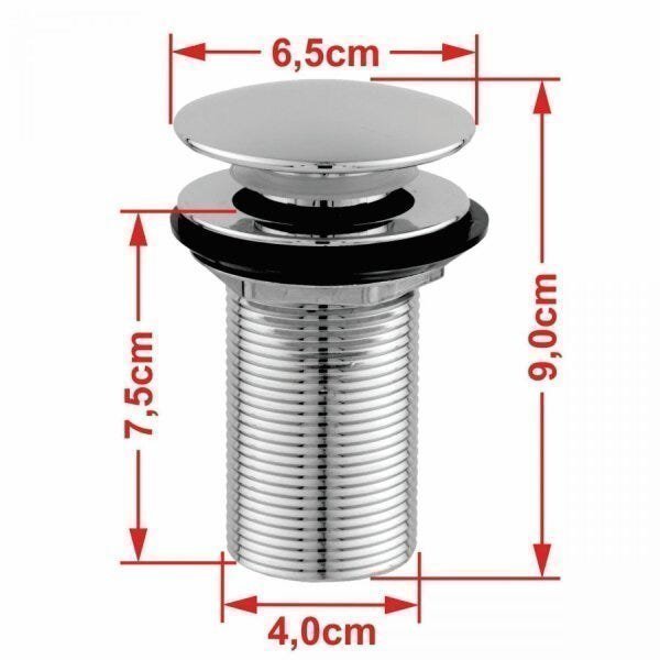 Kit Cuba R30 com Torneira Link 1062 Metal e Válvula Click 1 Polegada e meia Compace - 8