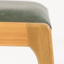 Ver imagem 6 de Banco Estofado 142cm x 51cm x 47cm Verde/Verniz Mel/Tecido