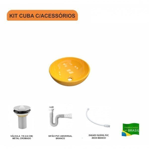 Kit Cuba R30 com Válvula 1 Polegada e Sifão Pvc e Flexível Compace - 3