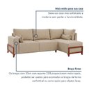 Ver imagem 6 de Sofá 4 Lugares Retrátil Bipartido com Chaise Reversível 275cm Holanda