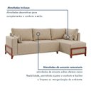 Ver imagem 4 de Sofá 4 Lugares Retrátil Bipartido com Chaise Reversível 275cm Holanda