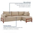 Ver mais imagens de Sofá 4 Lugares Retrátil Bipartido com Chaise Reversível 275cm Holanda