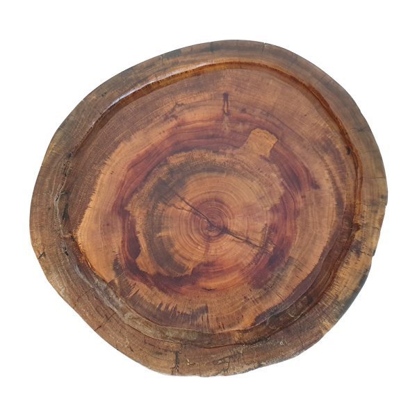 Tábua De Madeira Para Corte Arredondada 30x35 Cm 4x5,5 Espessura - 2