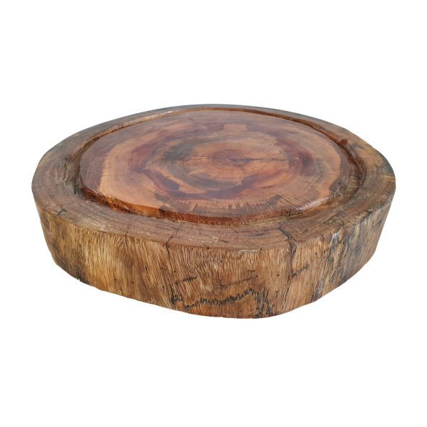 Tábua De Madeira Para Corte Arredondada 30x35 Cm 4x5,5 Espessura - 1