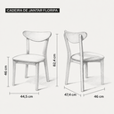 Ver imagem 7 de Kit 4 Cadeira de Jantar Madeira Maciça Floripa Estofada Premium Ergonomica Confortável Di Franco