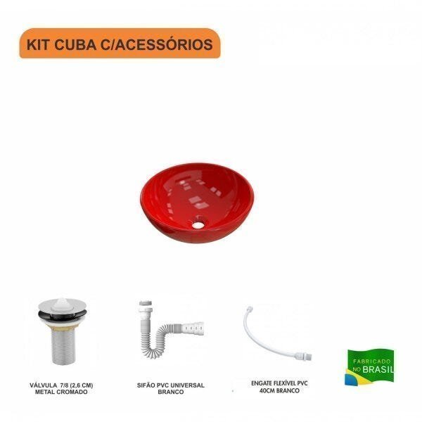 Kit Cuba R30 com Válvula 1 Polegada e Sifão Pvc e Flexível Compace - 3