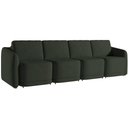 Ver imagem 1 de Sofá Cama para Sala de Estar 4 Lugares 316cm Montserrat K01 Veludo Verde - Lyam Decor