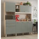 Ver imagem 1 de Kit Cozinha 6 Portas 2 Gavetas Select com Nicho P/ Forno - Avena Touch/ Menta Demóbile