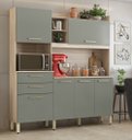 Ver imagem 1 de Kit Cozinha 6 Portas 2 Gavetas Select com Nicho P/ Forno - Avena Touch/ Menta Demóbile