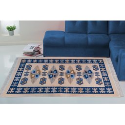 Tapete Sala Kilin Gashgai 100x140 Dupla Face Tribal 1 Azul - 5