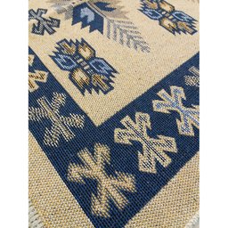 Tapete Sala Kilin Gashgai 100x140 Dupla Face Tribal 1 Azul - 2